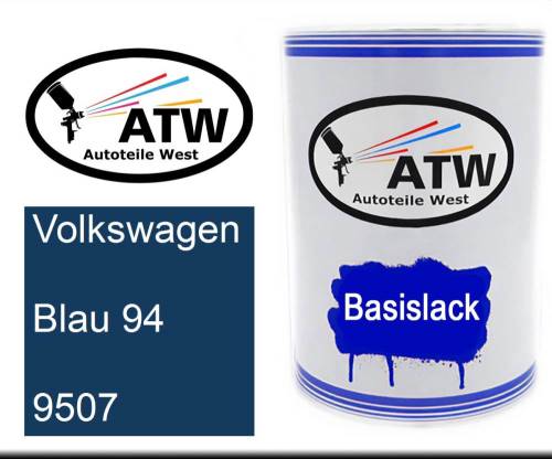 Volkswagen, Blau 94, 9507: 500ml Lackdose, von ATW Autoteile West.